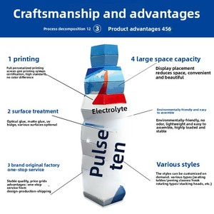 Quảng cáo thương hiệu hiện đại pop-up hiển thị đạo cụ hiển thị giấy sóng tiếp thị hiển thị - Product Image 6