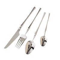 Ensemble de couverts en acier inoxydable 304 polonais miroir ensemble de couverts lourds et robustes lave-vaisselle cuisine fourchettes couteau cuillères ensemble