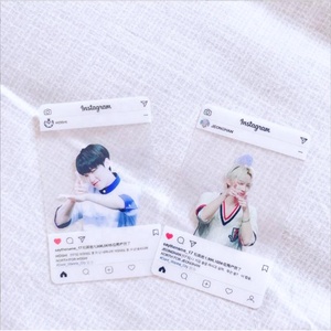 Marque-page Kpop en PVC transparent personnalisé, réutilisable, avec motif <span class=keywords><strong>de</strong></span> dessin animé, pour film photographique, fabriqué en usine - Product Image 6