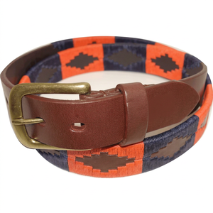 Cinturón de Cuero Genuino Estilo Country con Estuche y Bolsas, Cinturón Polo Cosido a Mano Personalizado con Hebilla de Latón Resistente LBP-0048 - Product Image 1