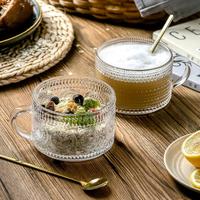 Ensemble de bols en verre réutilisables de qualité supérieure de 14 oz pour les flocons d'avoine du jour au lendemain, tasse à café en verre avec couvercle en bambou et cuillère
