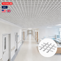 Plafond en grille d'aluminium à cellules ouvertes, dalles de plafond à clipser, système de plafond suspendu, épaisseur personnalisée 0,3-0,8 mm, étanche