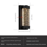 Diffuseur extérieur simple en polycarbonate, étanche, en aluminium, à LED, pour montage mural, jardin, couloir, balcon, villa, cour, escalier, extérieur