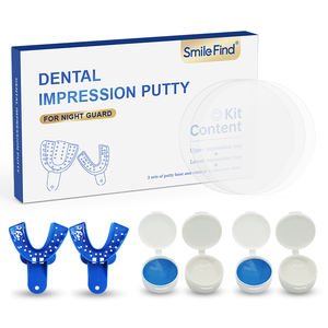 Kit d'empreinte dentaire Smile Find Tray avec base colorée personnalisée, moule pour dents, silicone VPS de haute qualité, boîte - Product Image 1