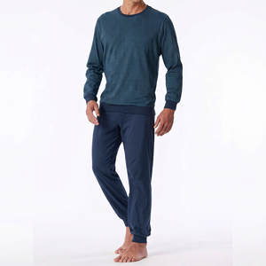 Ensemble de pyjama décontracté à manches longues et col rond pour homme – Vêtements de nuit doux et confortables, ensemble de vêtements de nuit deux pièces - Product Image 1