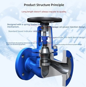 Premium Manual Control <b>Sealed</b> Cast Steel Bellows Globe for Power Plant Heating Regulating Pipeline Cast Iron - Product Image 1