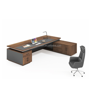 משרד יוקרה שולחן עבודה ריהוט משרדי מנהל משרד בכיר עם שולחן עבודה במשרד מנהלים עם שולחן עץ - Product Image 3