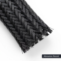 Funda Protectora para Cables FYX, de PET Expandible, Trenzada, Ignífuga, Flexible, Tipo Malla