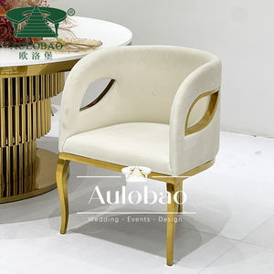 Wedding Event Furniture Stainless Steel Frame Velvet Seat <b>Accent</b> <b>Chair</b> Luxurious - Product Image 1