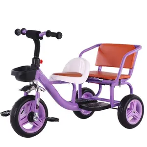공장 가격 간단한 아기 세 발 자전거 3 휠 아이 trike 어린이 세 발 자전거 두 좌석