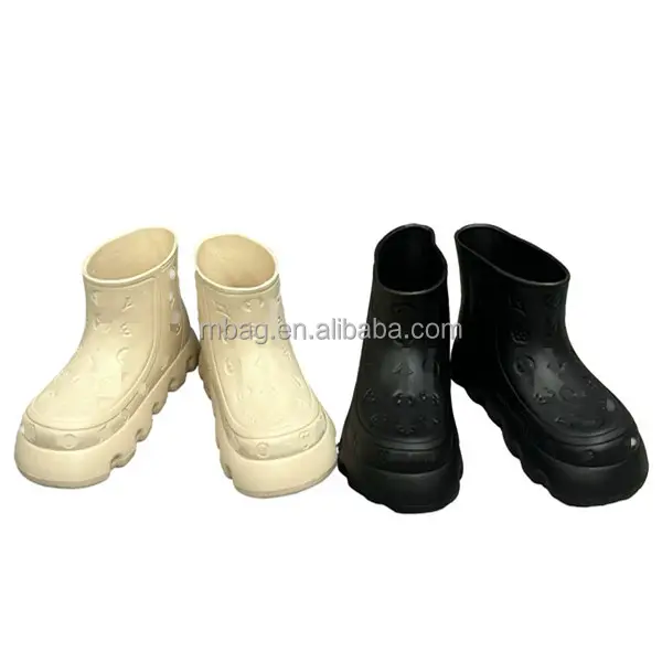 Botas de goma EVA impermeables moldeadas Botas de lluvia para mujer zapatos de tobillo al por mayor