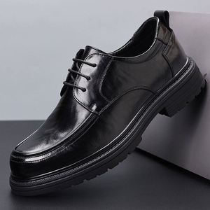 Nuevos Zapatos Casuales de Negocios con Cordones de Cuero Genuino para Hombre, con Punta Ancha, Suela Gruesa y Transpirables, para Oficina y Carrera Profesional - Product Image 6