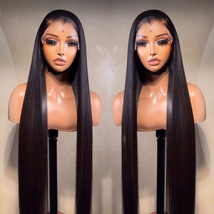 Cabello Humano para Peluca Transparente HD 13x6 Brasileño Virgen Remy con Cutícula Alineada Largo Negro para <span class=keywords><strong>Mujer</strong></span> Venta al por Mayor - Product Image 1