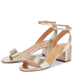 Sandalias de piel sintética con plataforma y hebilla en el tobillo para mujer, zapatos de banquete, calzado Sexy, con tacón grueso - Product Image 2