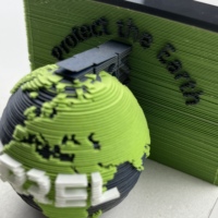Bloc-notes 3D créatif en forme de terre, brique en papier écologique pour le bureau et l'école.