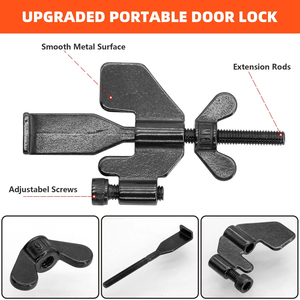 Cerradura de Puerta de Zinc con Privacidad y Seguridad Extra, Cerradura Antirrobo para Viajes, Cerradura de Seguridad Interior para Casas, Apartamentos y Hoteles - Product Image 2