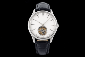 Men Mechanical Watch with Openwork Movement Display Genuine Leather Strap Sapphire Glass Sleek Dress Wristwatch - Product Image 4