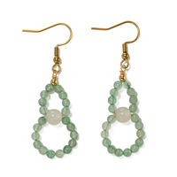 84 types de boucles d'oreilles pendantes en perles de pierre naturelle tressées, faites à la main, en forme de méduse, parapluie, libellule, bijoux cadeaux pour femmes