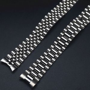 Bracelet de montre à chaîne en acier inoxydable 316L argenté/doré de 20mm pour Rollex - Product Image 1