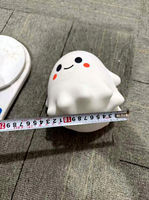 Jouet Squishy Géant Fantôme à Rebond Lent, Balle Anti-Stress Fantôme d'Halloween, Cadeau pour Enfants, Idéal pour Fête de Halloween ou Friandise ou Farce