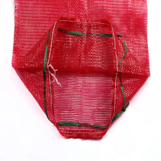 Bolsas de malla roja para cebollas, patatas y verduras, saco de madera de fuego, bolsa de malla para leña, 50x80cm