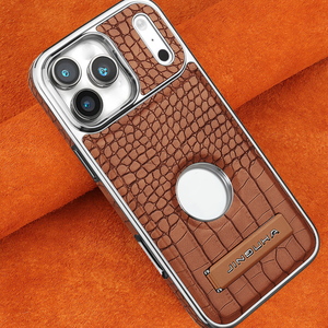 Funda Magnética de Cuero PU con Galvanoplastia para iPhone 17 12 13 14 15 16 Pro Max con Soporte Oculto y Cubierta Protectora - Product Image 1
