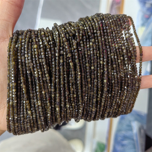Véritable Obsidienne dorée à facettes 2mm Cube Cut Natural Loose Gemstone Beads Jewelry Bracelet Necklace - Product Image 1