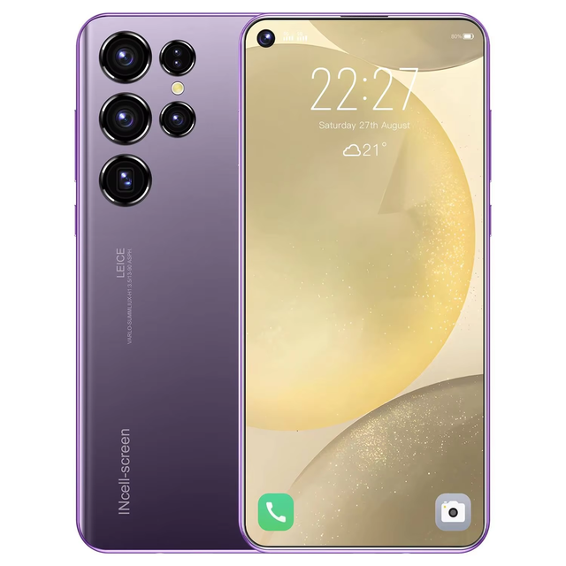 Big Screen Android S24 Ultra Smartphone with HD Screen Resolution and LTE Cellular Facial Unlocking Smart Phone