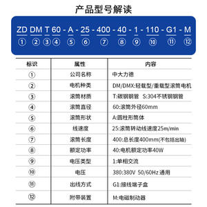 Rodillo Eléctrico ZD Zhongdali de 80, 113 y 138 mm de Diámetro, Rodillo Transportador de Acero de Velocidad Ajustable para Elevadores Logísticos - Product Image 2