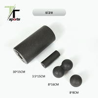 Kit de rouleaux en mousse EPP haute densité TTSPORTS pour Pilates, Yoga et Massage – 4 pièces – Outils durables de récupération sportive – Ballon de massage en forme d'arachide