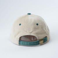 Topi Snapback Corduroy 6 Panel Tanpa Struktur Bordir Logo Kustom untuk Unisex Pria Wanita dengan Bagian Belakang yang Dapat Disesuaikan