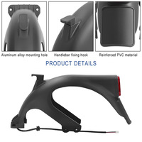 Garde-boue arrière de haute qualité pour trottinette électrique avec feux arrière intégrés 37*21cm Accessoires de garde-boue pour trottinette Ninebot MAX G2