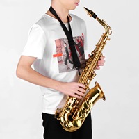 Cross-Border Bestseller Factory-Direct Low-E Key Gold-Plated Brass Body Alto Saxophone Professional Instrument for Adults