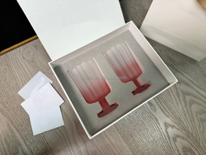 Vente en gros de verres à jus colorés, nouveau style, verrerie créative, verre à boire multifonctionnel givré à motif floral - Product Image 3