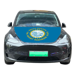 Couverture de capot de voiture nationale abordable drapeau Dakota du Sud couverture de moteur de voiture drapeau vente directe d'usine <span class=keywords><strong>tissu</strong></span> polyester - Product Image 3