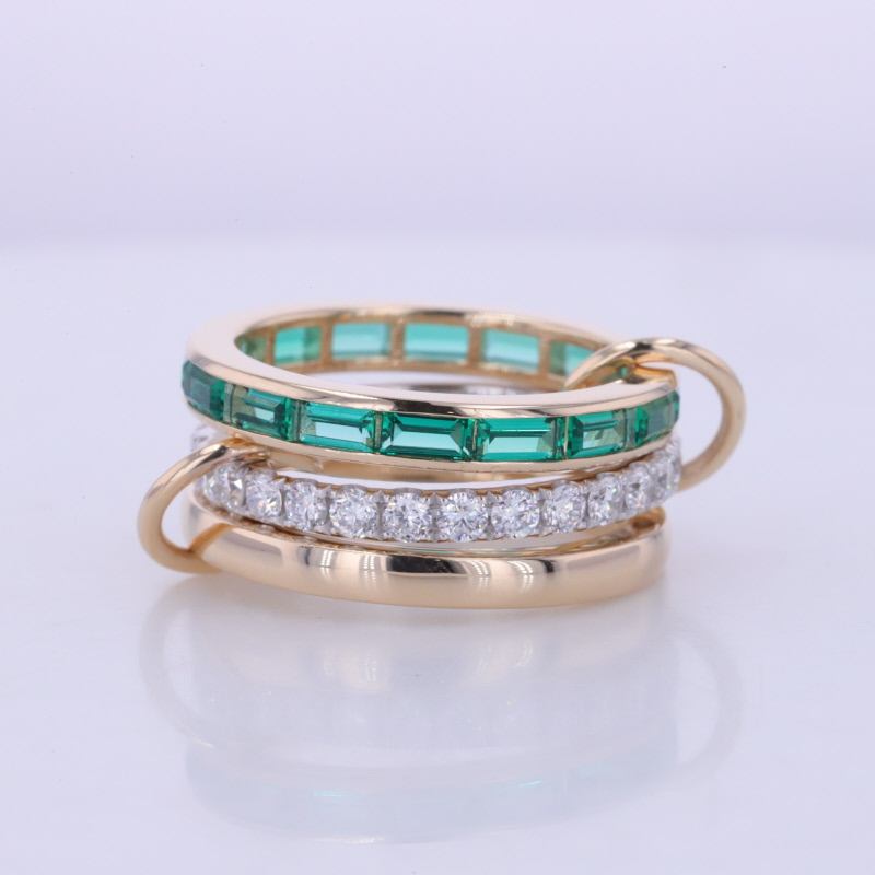 ทอง14K พร้อมมรกตห้องปฏิบัติการ