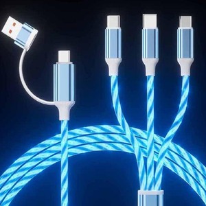 Nuovo arrivo 5-in-1 LED luce up cavo ricarica rapida trasferimento dati <span class=keywords><strong>per</strong></span> IOS USB-C Micro dispositivi-compatibile con stampante <span class=keywords><strong>Computer</strong></span> - Product Image 5