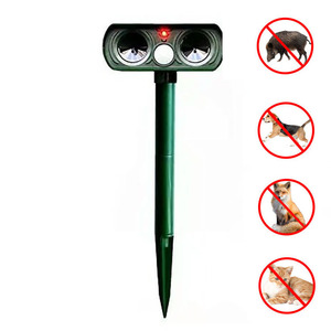 Repelente Ultrasónico de Animales a Prueba de Agua, Repelente de Perros y Gatos, Recargable con Energía Solar, Disuasor de Animales para Jardín, Granja y Patio - Product Image 1