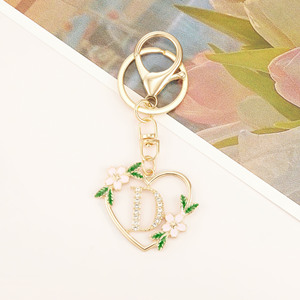 <span class=keywords><strong>Ora</strong></span> stile amore strass alfabeto inglese scintillante diamante zaino Charm zircone metallo portachiavi - Product Image 4