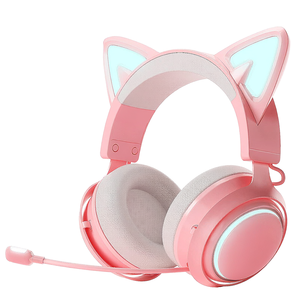 Casque de jeu sans fil <span class=keywords><strong>Somic</strong></span> Cat Ear 2,4 GHz pour PS4/5 PC et smartphone, éclairage RGB, microphone rétractable, son 7.1 - Product Image 1
