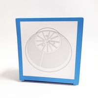 Boîte rigide en papier cannelé bleu minimaliste pour la protection des accessoires techniques Boîte de papier d'emballage personnalisée