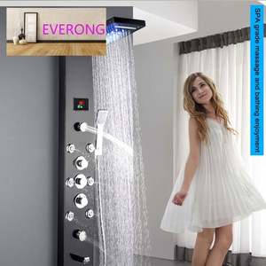 Pannello doccia Led per bagno pannello doccia con cascata e doccia massaggio termostatico - Product Image 2