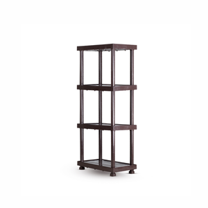 Étagère de rangement en plastique empilable traditionnelle à 3 niveaux avec une construction robuste et durable, facile à installer pour la maison, la cuisine, l'entrepôt - Product Image 1