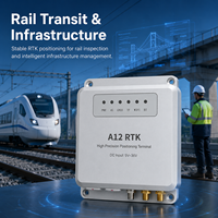 Récepteur GNSS RTK multifréquence industriel A12 IP67 4G compatible Galileo/BeiDou/Glonass/QZSS pour UAV et applications marines