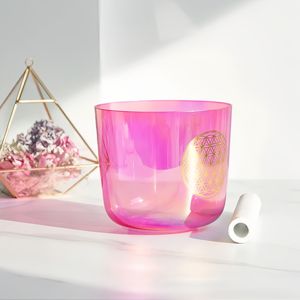 REMA Northern lights Clear Crystal Singing Bowl Alchemy 440/432Hz Glass Quartz Sound Bath Meditation Bowl - Product Image 3
