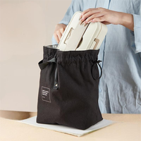 À la mode léger isolé toile boîte à lunch Portable Bento repas sac Bundle pour étudiants employés de bureau sac isotherme