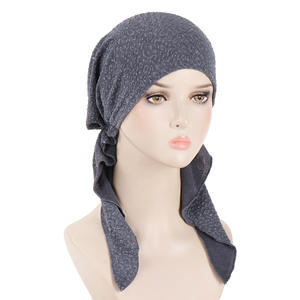Nueva moda versátil musulmana señora instantánea tela Hijab para mujeres venta al por mayor pañuelo elástico curvo último Hijab instantáneo - Product Image 1
