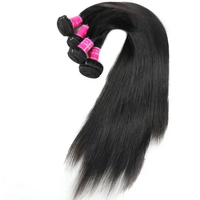 Extensions de cheveux humains vierges brésiliens Remy à 100%, double trame, lisses, pour tissage et tresses