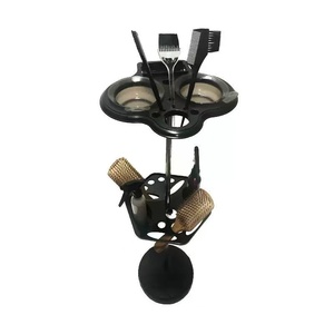 Carrito de Doble Capa para Tintes de Salón, de Acero Inoxidable Negro, Duradero y Elegante, Equipo para Teñir el Cabello en Salones de Belleza - Product Image 2