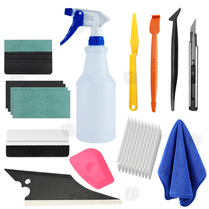 Les outils d'enveloppement de véhicule de haut niveau CLEZE comprennent une serviette de vaporisateur de raclette pour film de protection de peinture <span class=keywords><strong>Kit</strong></span> d'installation d'enveloppement de vinyle - Product Image 1